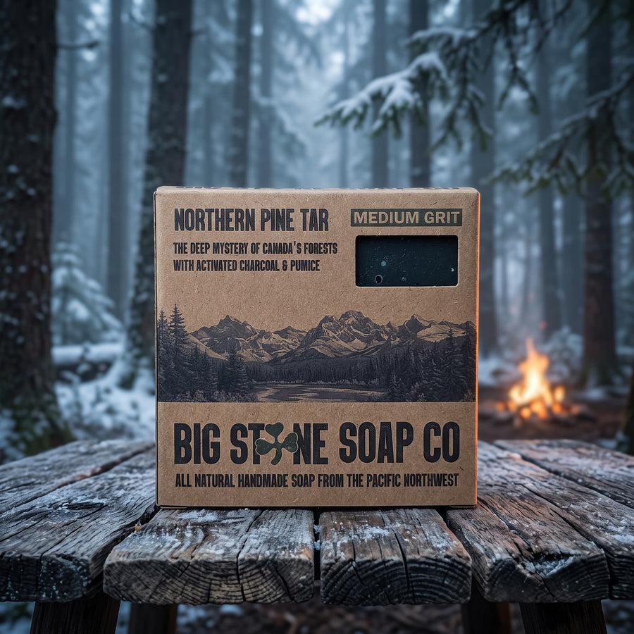 Northern Pine Tar soap lifestyle photo