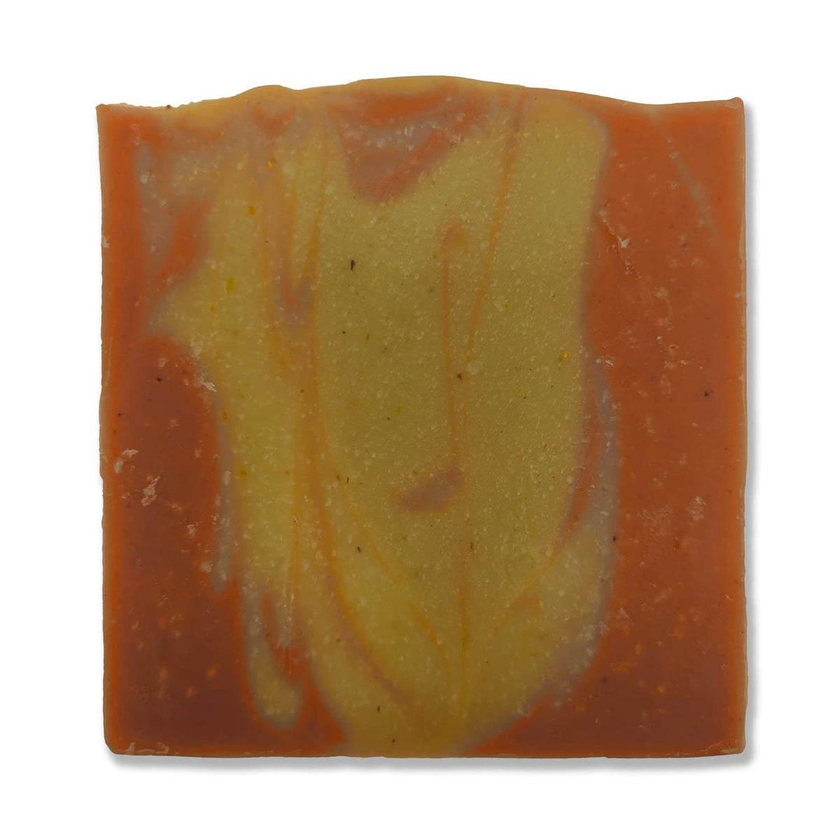 Dead Head soap bar viewed from above, showing color and texture