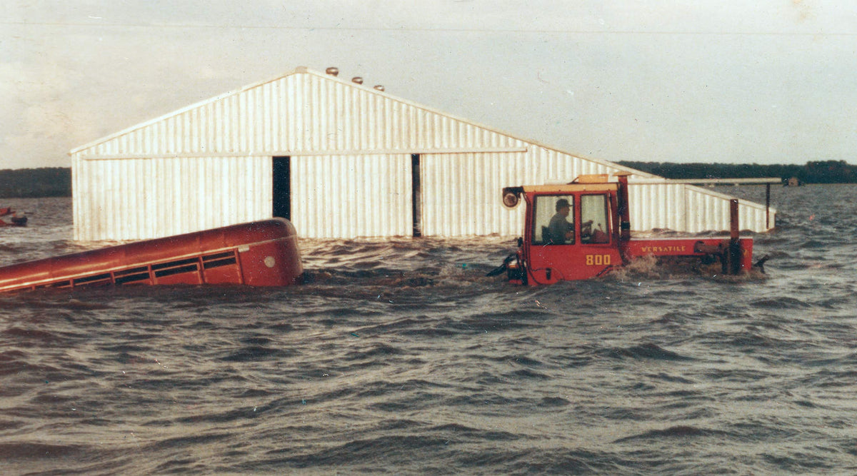 Grandpa Bill Stone rescuing cattle during the Flood of '84
