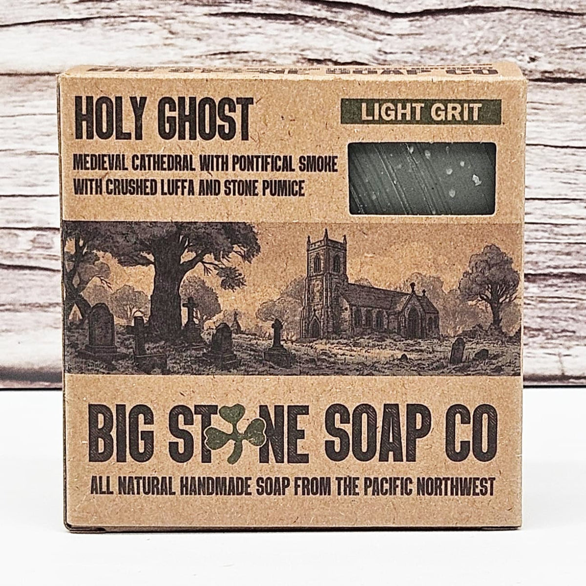 Holy Ghost natural soap boxed for men, scented with frankincense, myrrh & styrax
