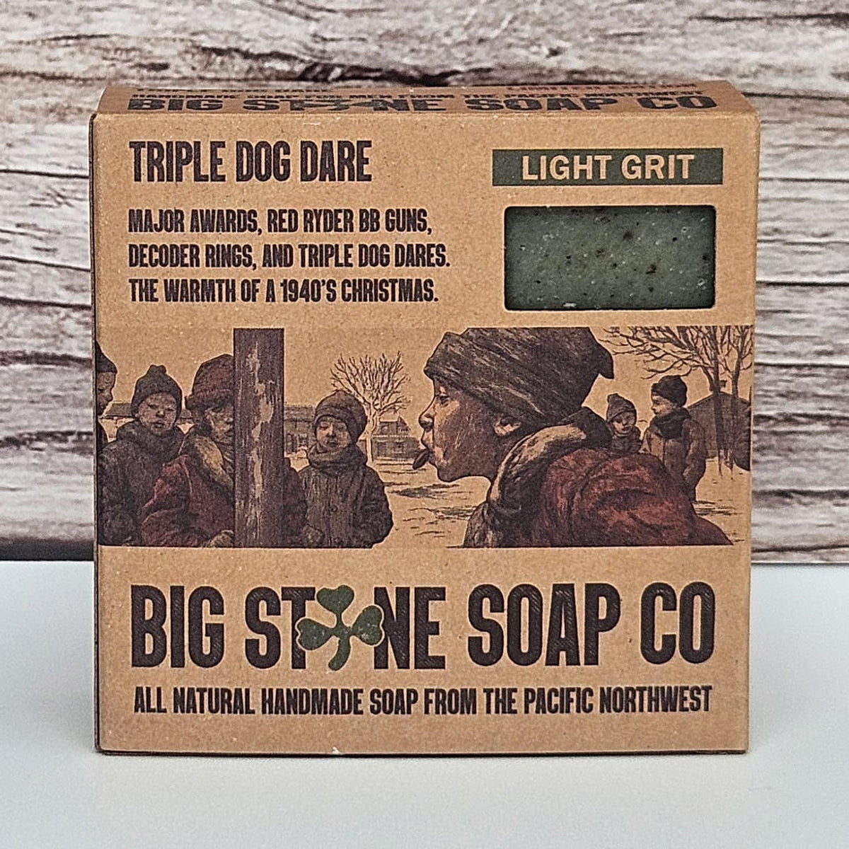 Triple Dog Dare limited-edition natural soap boxed for men, scented with black pepper, nutmeg, vanilla & clove